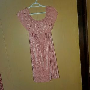 Pink off the shoulder dress